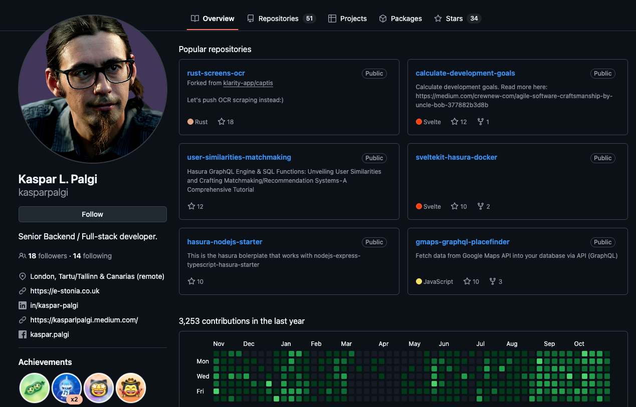 Kaspar L. Palgi on GitHub