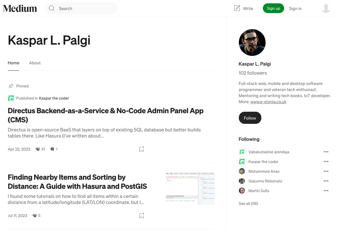 Kaspar L. Palgi on Medium
